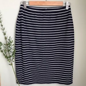 Max Studio Navy Striped Skirt